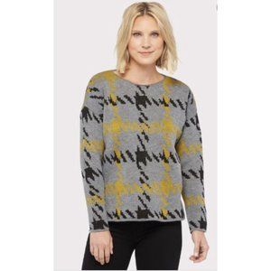 Evereve Medium Women's Grey Jamison Houndstooth Sweater